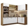 Armário de Cozinha Completa de Canto 399cm Rustic Branco Agata Madesa 01 - 11