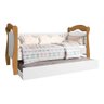 Cama Babá Solteiro Retrô Para Colchão de 78x188cm Com Cama Auxiliar Nicole NTL/Branco J&A Móveis - 2