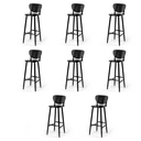 Ver imagem 1 de Conjunto 8 Banquetas Altas Bistrô de Madeira Lisboa:preta