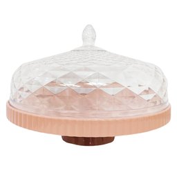 Boleira Acrílica Luxxor Rosa 33cm +Bomboniere Liv 1,3L Amber - 6