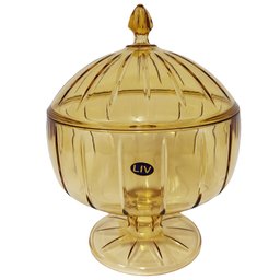 Boleira Acrílica Luxxor Rosa 33cm +Bomboniere Liv 1,3L Amber - 7