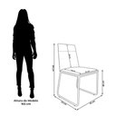 Ver imagem 5 de Kit 2 Cadeiras de Jantar Cozinha Industrial Lexa Veludo - Élpis Móveis - Cinza - Preta