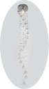 Ver imagem 2 de Pendente Para Lavabo Sala Todo Em Cristal Verdadeiro:1,50M/Bivolt