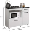 Ver imagem 5 de Kit Balcão 2 Porta Basculante Violeta Mais Cooktop Fogão Chamalux 5 Bocas Bivolt