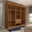 Ver imagem 7 de Guarda-roupa Casal Mykonos 6 Portas 2 Gavetas com Espelho Cinamomo - Panorama Móveis