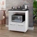 Ver imagem 1 de Balcão Cali para Cooktop 4 Bocas 2 Portas Cozinha Mb1 75cm