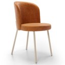 Ver imagem 7 de Kit 5 Cadeiras Sala de Jantar Estofada Gavi Arena L02 Couríssimo Canela - Lyam Decor