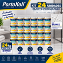 Ver imagem 2 de Kit 24 Rejunte Multiuso Epóxi Branco Porto Koll 1kg