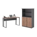 Ver imagem 1 de Mesa 1,20 com Estante Brasil Noce Preto