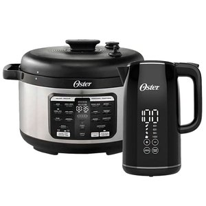 Kit Panela de Pressão Elétrica 5,7L e Chaleira Digital Oster - 127V