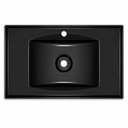 Ver imagem 3 de Kit com 2 Lavatório Pia Retangular 60cm em Plástico Lavabo Preto/Branco