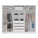 Ver imagem 3 de Guarda-roupa Casal Porto 6 Portas 4 Gavetas com Espelho Branco - Politorno
