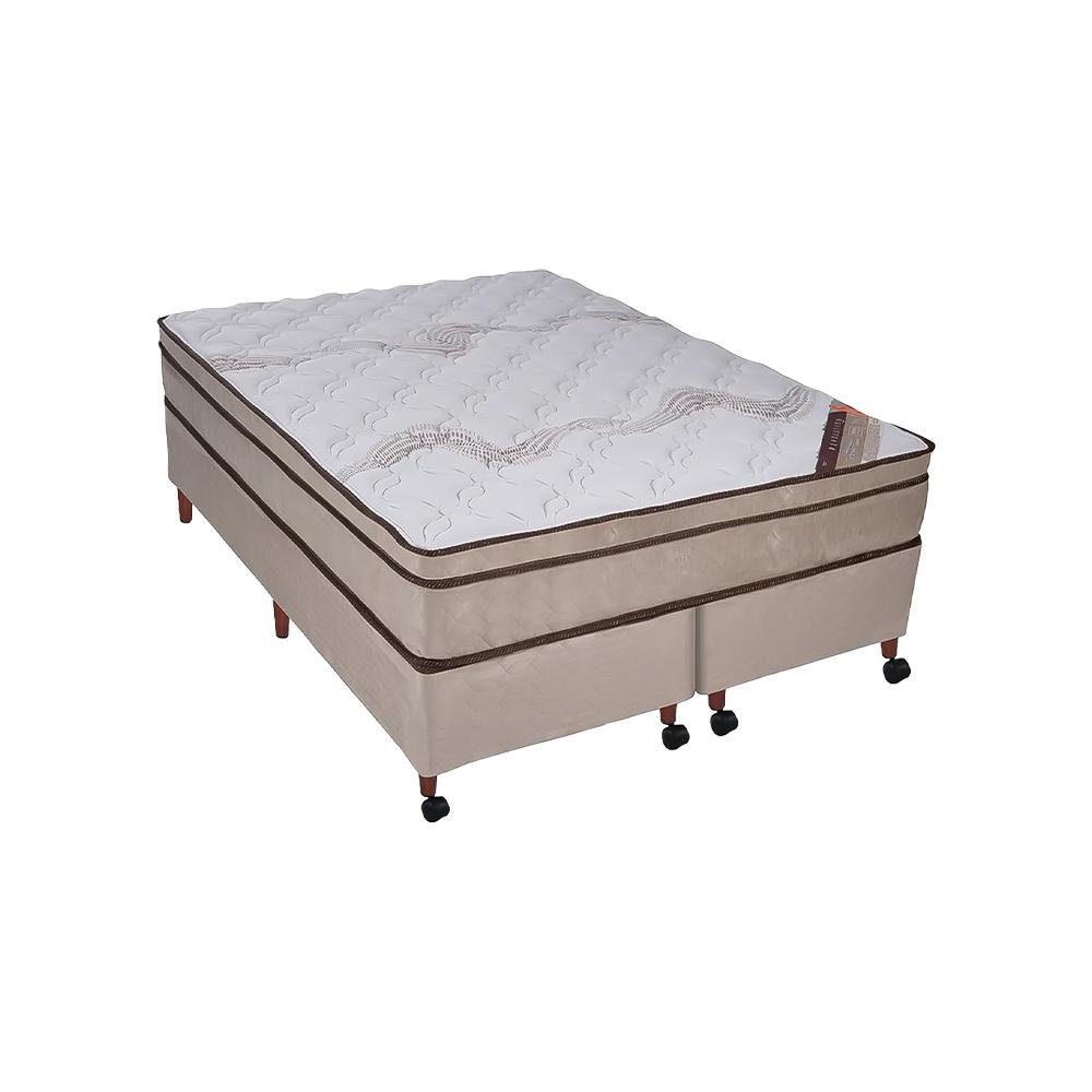 Cama Box + Colchão Queen Castor Revolution Tecnopedic 158x198x30 - 1