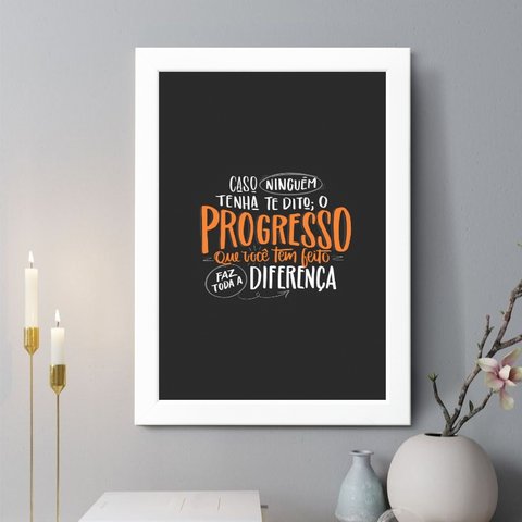 Quadro Decorativo Caso Ninguém Tenha Dito 24x18cm - com Vidro:moldura Branca