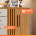 Ver imagem 5 de Cômoda Sapateira com Rodízios 4 Gavetas 2 Portas Ripada Eva