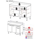 Ver imagem 5 de Balcão de Cozinha 120cm Gabinete para Pia Paris Multimóveis Mp2233 Rustic-branco Rustic-branco