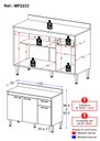 Ver imagem 3 de Balcão de Cozinha 120cm Gabinete para Pia Paris Multimóveis MP2233 Rustic-Branco