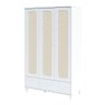 Guarda-roupa Rattan 3 Portas e 2 Gavetas - Branco Divicar - 5