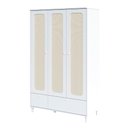 Ver imagem 5 de Guarda-roupa Rattan 3 Portas e 2 Gavetas - Branco Divicar