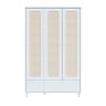 Guarda-roupa Rattan 3 Portas e 2 Gavetas - Branco Divicar - 6