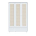 Ver imagem 6 de Guarda-roupa Rattan 3 Portas e 2 Gavetas - Branco Divicar