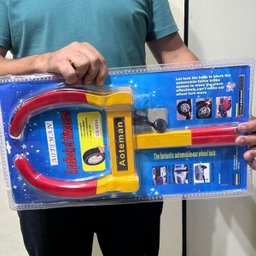 Trava Roda Controle Estacionamento Pneu Carro Moto Segurança Antifurto Roubo Automotivo Trailer Carr - 3
