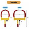 Trava Roda Controle Estacionamento Pneu Carro Moto Segurança Antifurto Roubo Automotivo Trailer Carr - 2