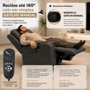 Ver imagem 4 de Poltrona do Papai Reclinável Sala de Cinema Massagem Balanço Giratória Austin Pu Preto G31 - Gran Be