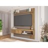 Painel para Tv Moderno até 55 Polegadas Suspenso Sala Quarto Ripado Rack Cor Fendi/buriti - 3