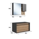 Ver imagem 7 de Conjunto Banheiro Gabinete 80cm e Espelheira Mel/grafite Cj8040