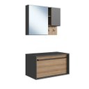 Ver imagem 5 de Conjunto Banheiro Gabinete 80cm e Espelheira Mel/grafite Cj8040