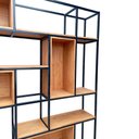 Ver imagem 4 de Estante de Madeira e Ferro Divisória de Ambientes Decoração Industrial - Preto e Castanheira