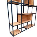 Ver imagem 5 de Estante de Madeira e Ferro Divisória de Ambientes Decoração Industrial - Preto e Castanheira