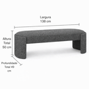 Ver imagem 7 de Recamier Puf Decorativo Fly Cama Casal 138cm Zahav Estofados:cinza Escuro