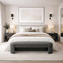 Ver imagem 1 de Recamier Puf Decorativo Fly Cama Casal 138cm Zahav Estofados:cinza Escuro