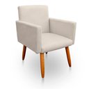 Ver imagem 1 de Poltrona Nina Para Sala E Quarto Suede Bege