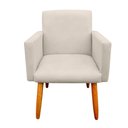 Ver imagem 4 de Poltrona Nina Para Sala E Quarto Suede Bege