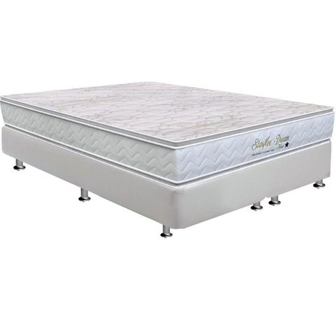 Cama Box Queen: Colchão Molas MasterPocket Ensacadas Orthoflex Starflex Dream New + Base CRC Courano