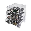 Ver imagem 2 de Porta Joias Acrílico Retrô com 4 gavetas e 50 nichos Centauri Acrílicos PJR-04