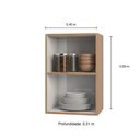 Ver imagem 4 de Armário Aéreo de Cozinha Evidence 1 Porta Com Prateleira Poliman Móveis