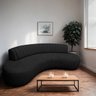 Divã Recamier Celeste Curvo Sala Estar Luxo 180cm Bouclé - 1