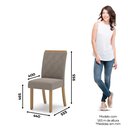 Ver imagem 4 de Conjunto Sala de Jantar Tampo MDF/Vidro 6 Cadeiras Helena Espresso Móveis