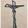 Crucifixo de Parede Quadro Aplique Decorativo Mdf Cor Preto - 4