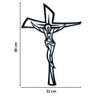 Crucifixo de Parede Quadro Aplique Decorativo Mdf Cor Preto - 6