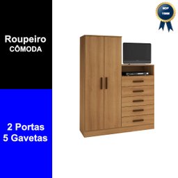 Guarda-roupa Armário Roupeiro Cômoda Quarto Solteiro Cinamomo - 3