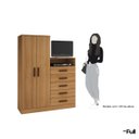 Ver imagem 5 de Guarda-roupa Armário Roupeiro Cômoda Quarto Solteiro Cinamomo