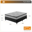 Ver imagem 2 de Cama Box Viúva Preto + Colchão Ortopedico Espuma D33 Pillow Top Hanover One 128x188x59cm