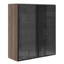 Ver imagem 1 de Armario Aereo 2 Portas Vidro MDF 80x90 cm Kali 119848 Carvalho Toq Nicioli