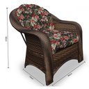 Ver imagem 2 de Conjunto de Poltronas Fibra Sintética Roma - 2 Poltronas + 1 Mesa Centro - Tecido Maui Preto