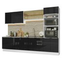Ver imagem 2 de Armário de Cozinha Completa 310 Cm Branco/preto Lux Madesa 04